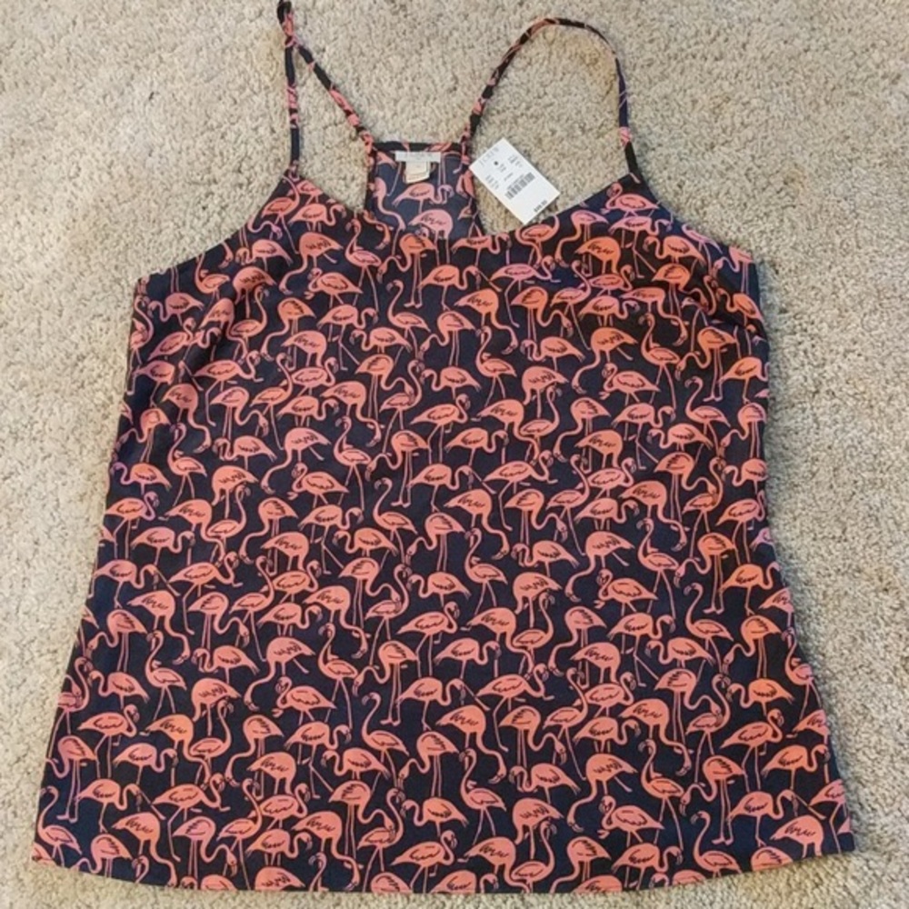 NWT J Crew flamingo tank top
